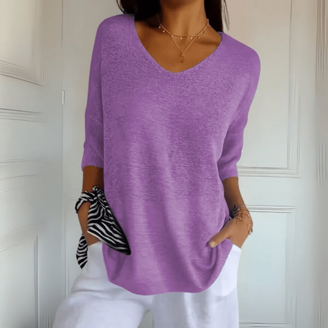 Women's Sweater | V-Neck Loose Silhouette 6