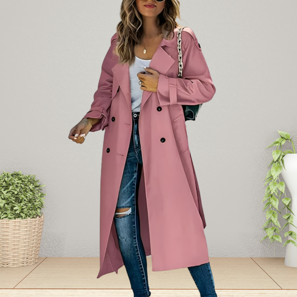 Women's Trench Coat Mid-Season Jacket 0