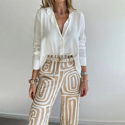 Women's Two-Piece Set | Long-sleeve Shirt and Matching Pants 3