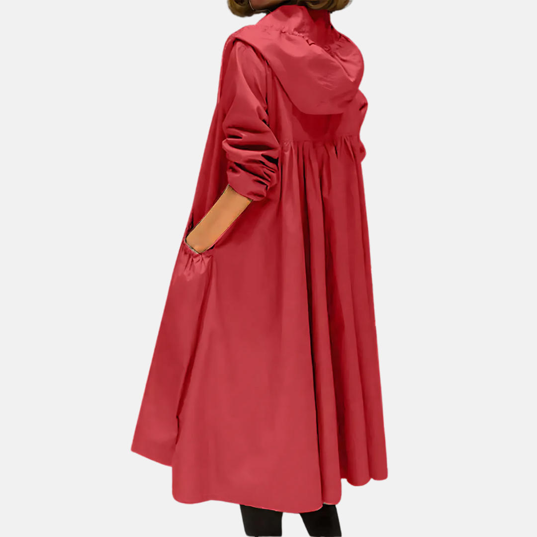 Women’s Water-resistant Hooded Knee Length Jacket 4