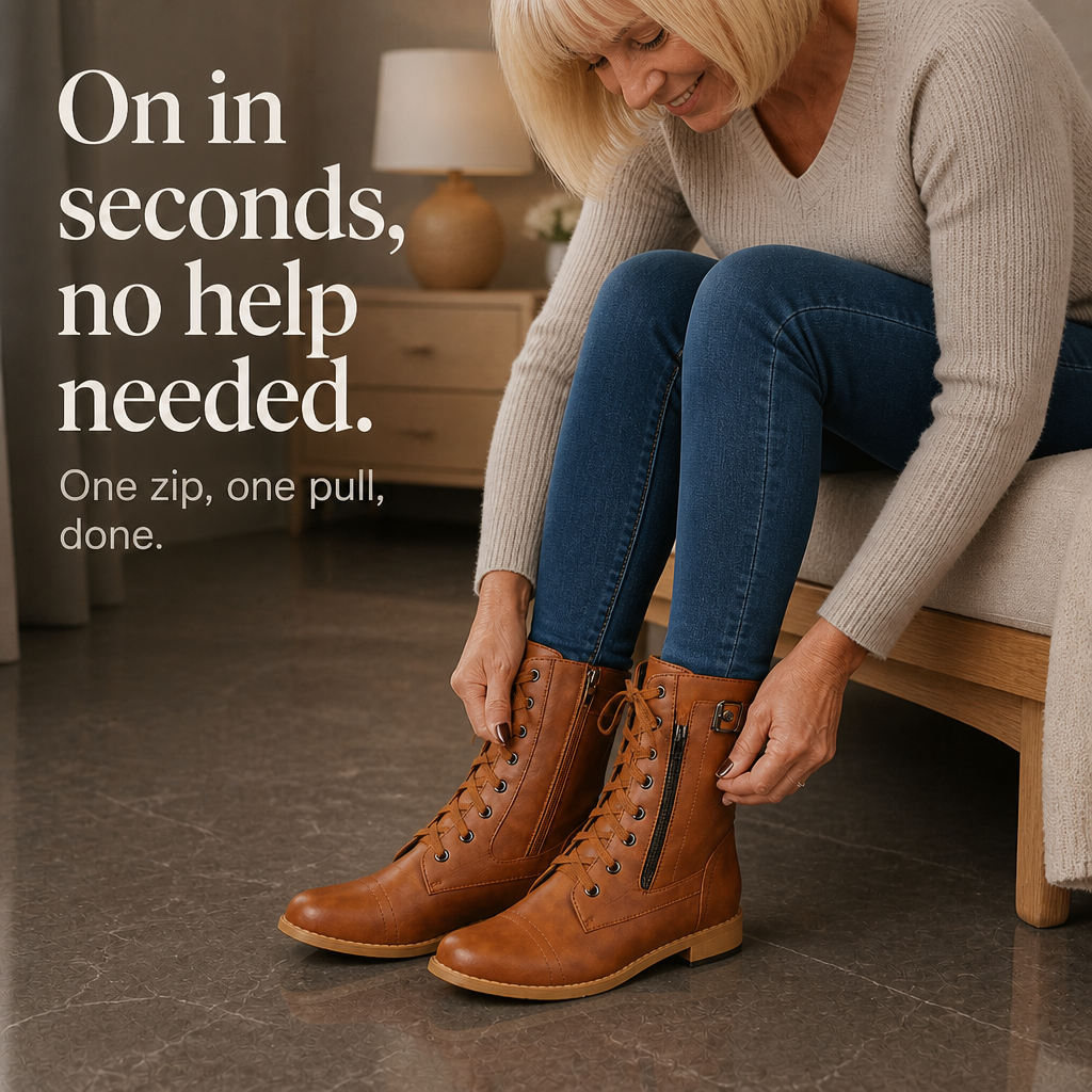 Women's Ankle Boots | Side-Zip & Round-Toe