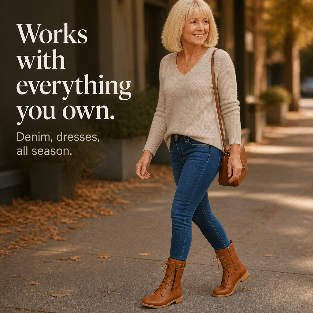 Women's Ankle Boots | Side-Zip & Round-Toe