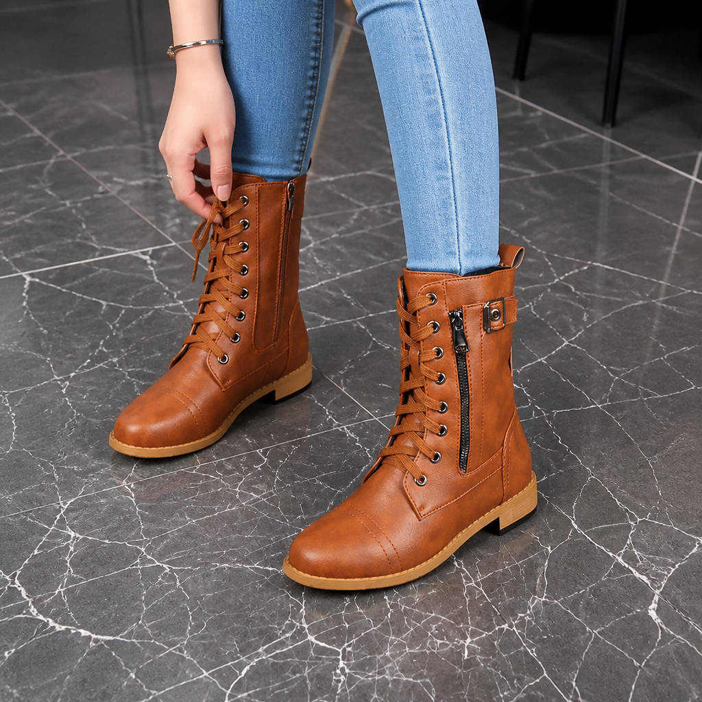 Women's Ankle Boots | Side-Zip & Round-Toe