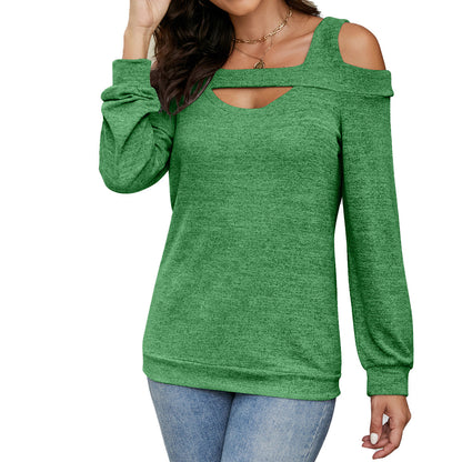 Women's Asymmetrical Neck Sweatshirt | Relaxed Fit