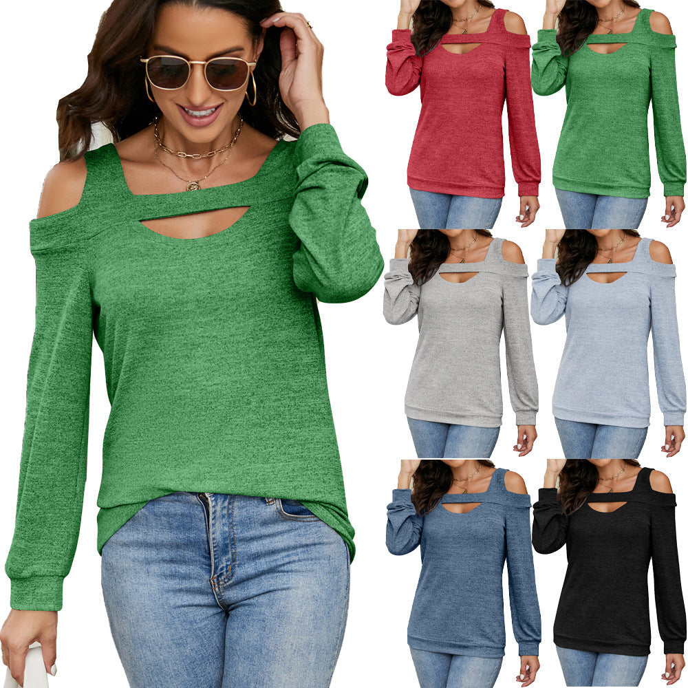 Women's Asymmetrical Neck Sweatshirt | Relaxed Fit