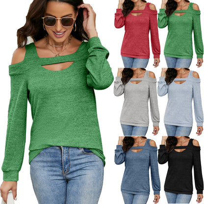 Women's Asymmetrical Neck Sweatshirt | Relaxed Fit