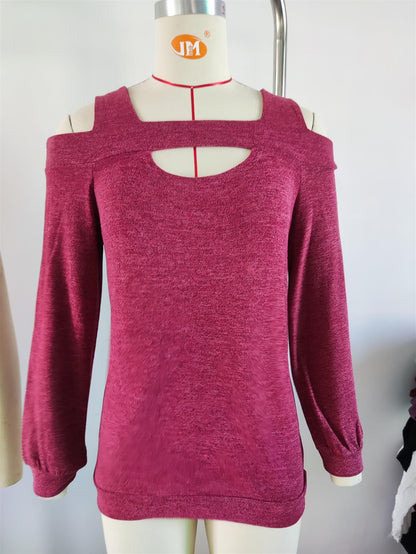 Women's Asymmetrical Neck Sweatshirt | Relaxed Fit