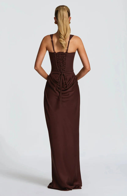 Women's Backless Maxi Dress | Figure-Hugging Silhouette & Evening Elegance