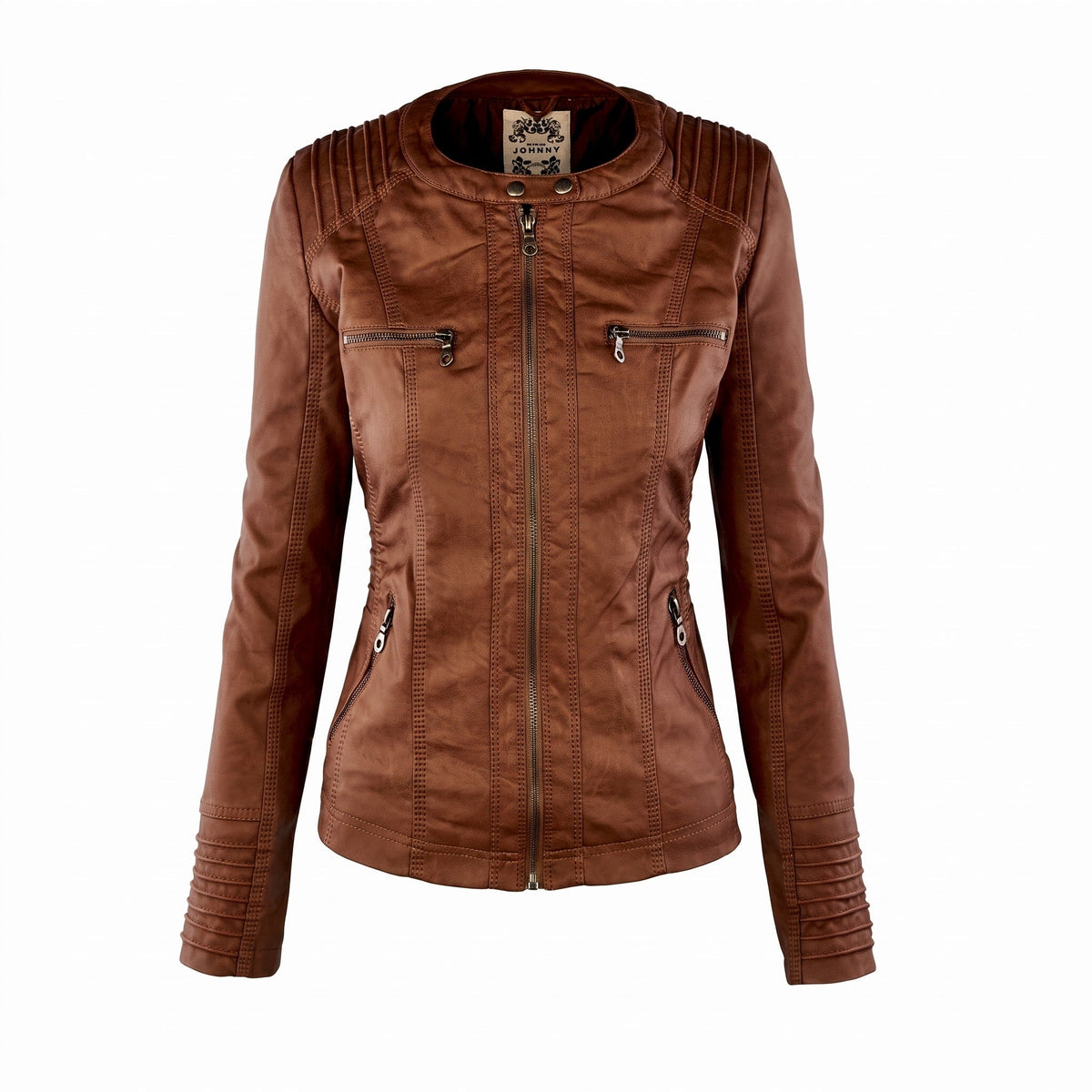 Women's Biker Jacket | Detachable Hood & Zip Pockets
