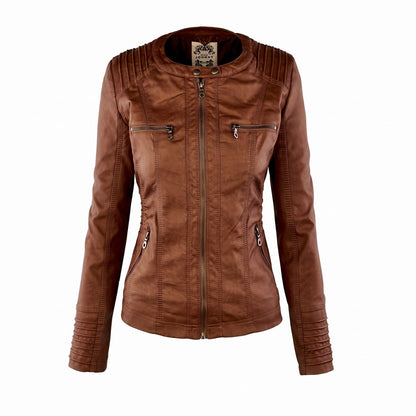 Women's Biker Jacket | Detachable Hood & Zip Pockets