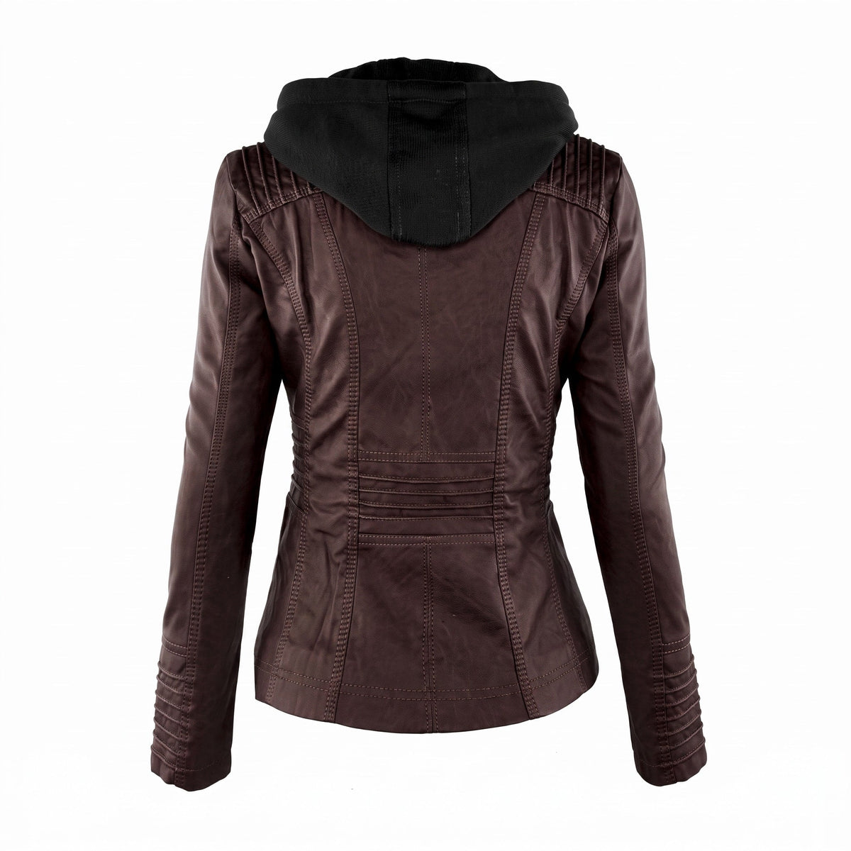 Women's Biker Jacket | Detachable Hood & Zip Pockets