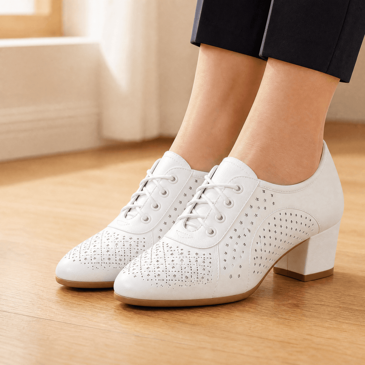Women's Block Heel Shoes | Breathable & All-Day Comfort