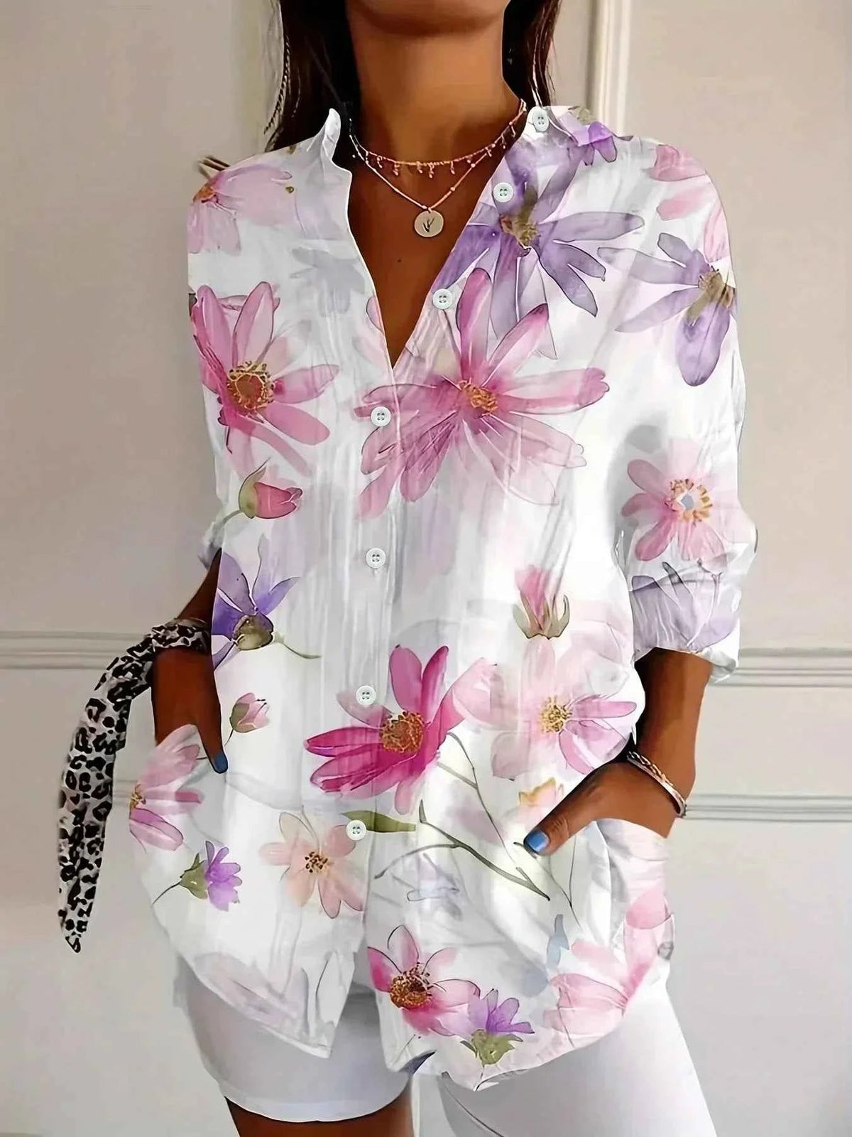 Women's Blouse | Bold Floral Pattern