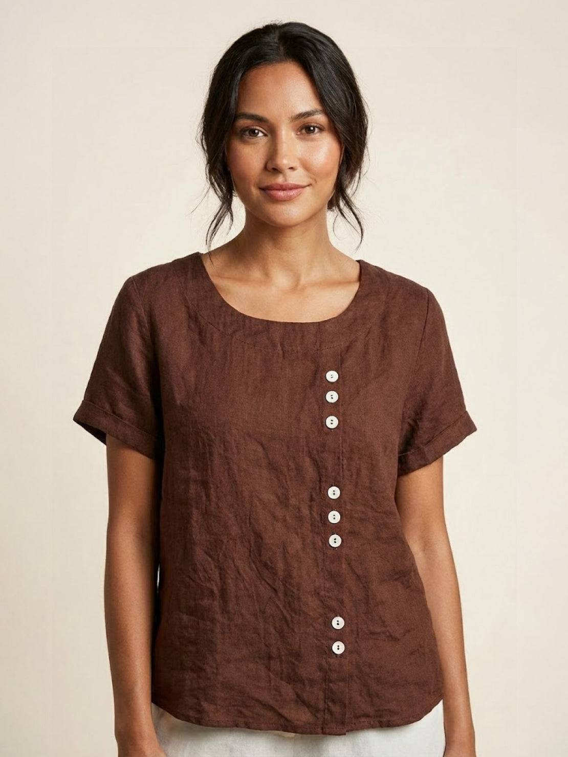 Women's Blouse | Button Detail Relaxed Fit