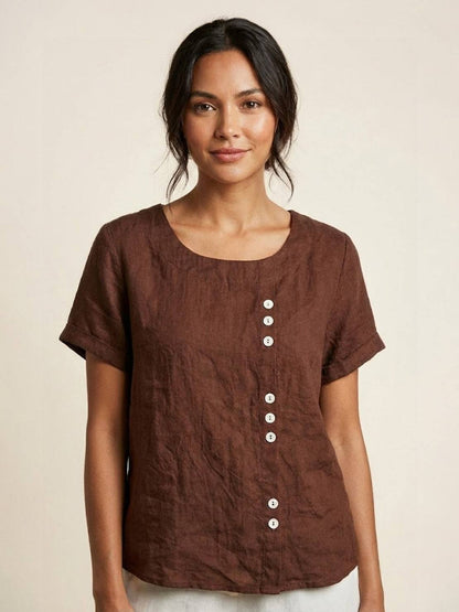 Women's Blouse | Button Detail Relaxed Fit