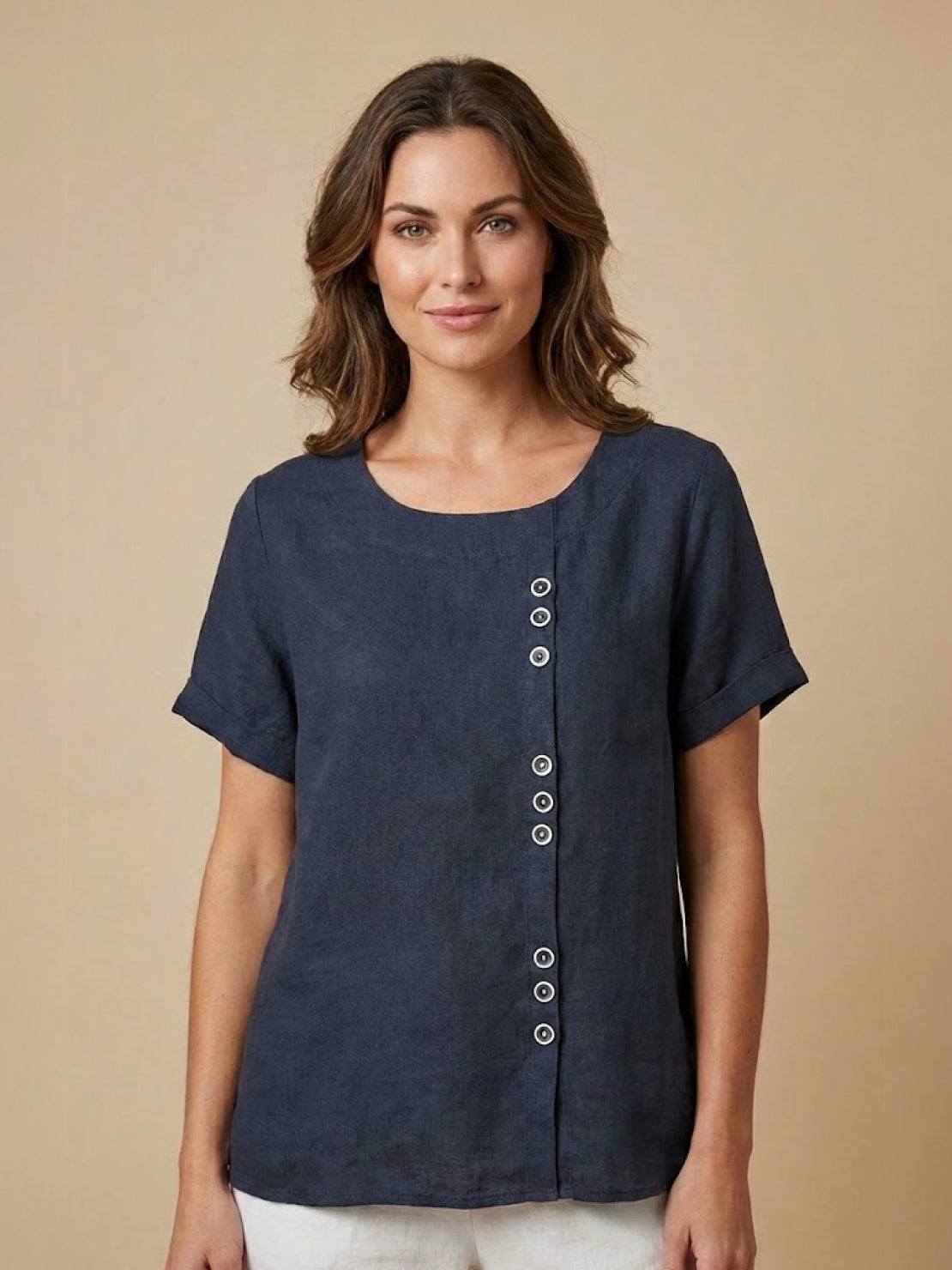 Women's Blouse | Button Detail Relaxed Fit