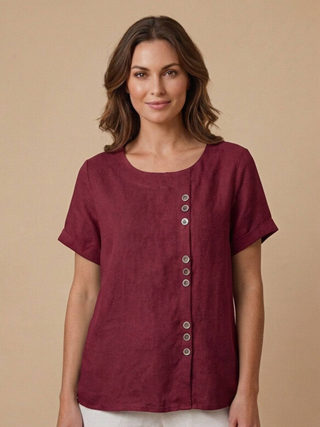Women's Blouse | Button Detail Relaxed Fit