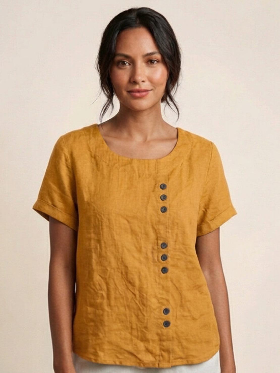 Women's Blouse | Button Detail Relaxed Fit