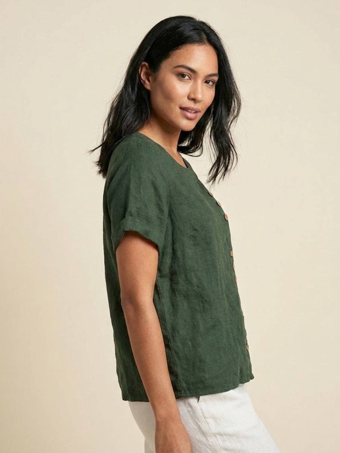 Women's Blouse | Button Detail Relaxed Fit