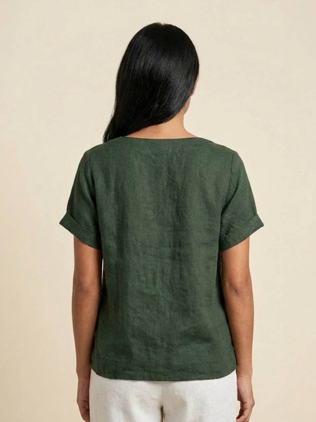Women's Blouse | Button Detail Relaxed Fit