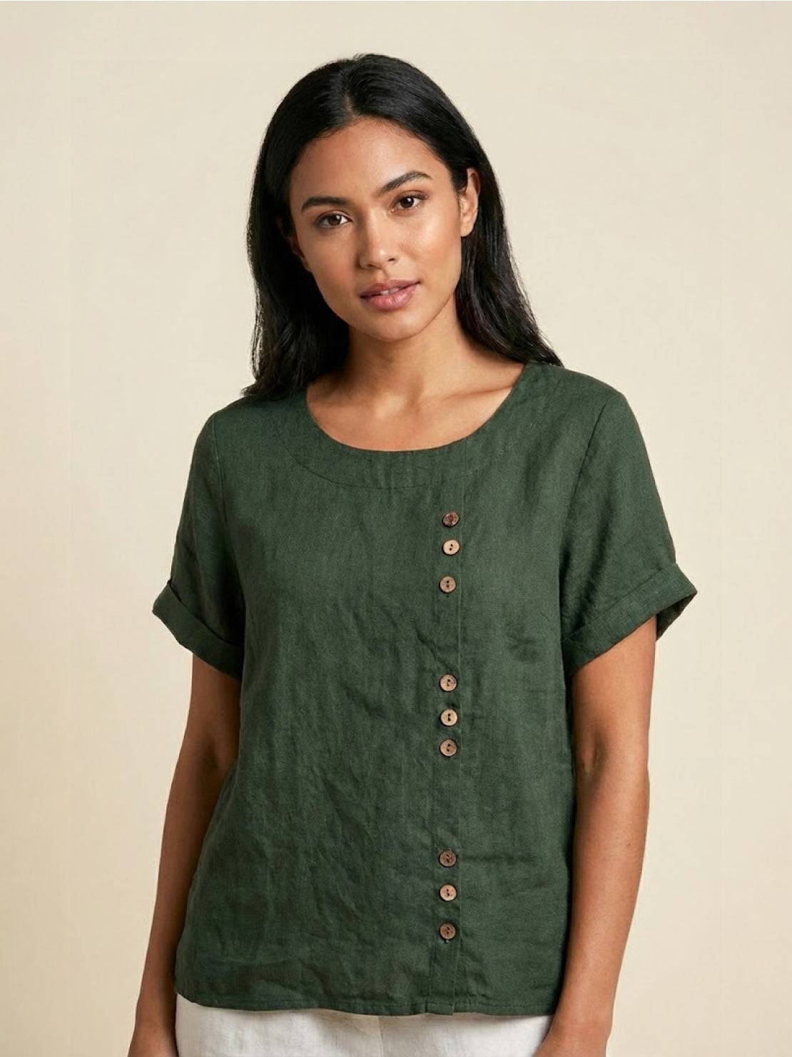 Women's Blouse | Button Detail Relaxed Fit