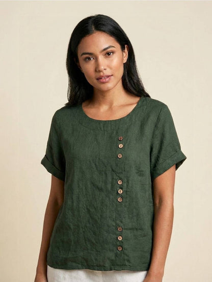 Women's Blouse | Button Detail Relaxed Fit