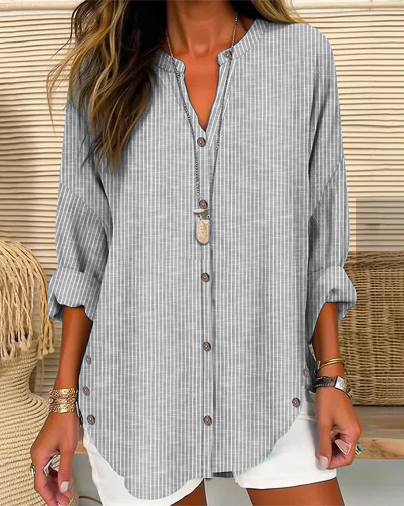 Women's Blouse | Longline Button Front