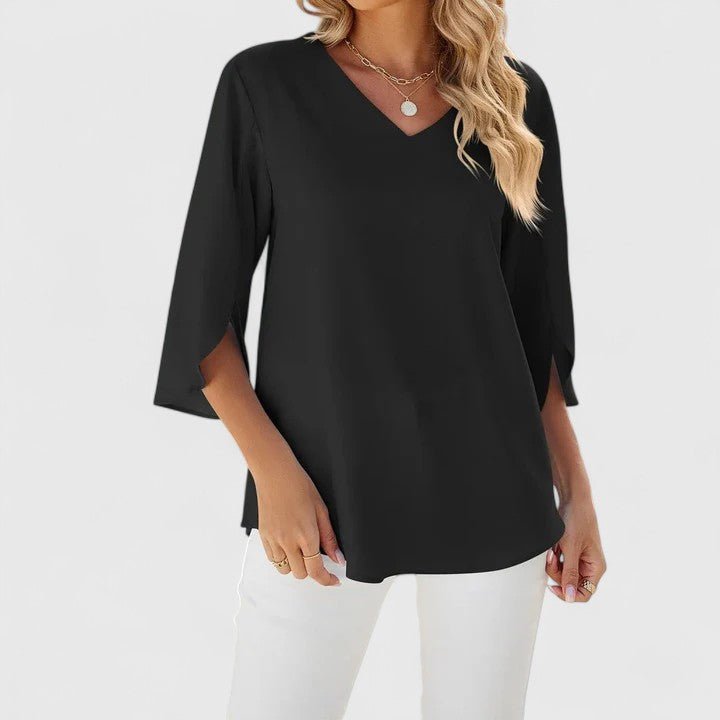 Women's Blouse | Ruffle V Neck Split Sleeve