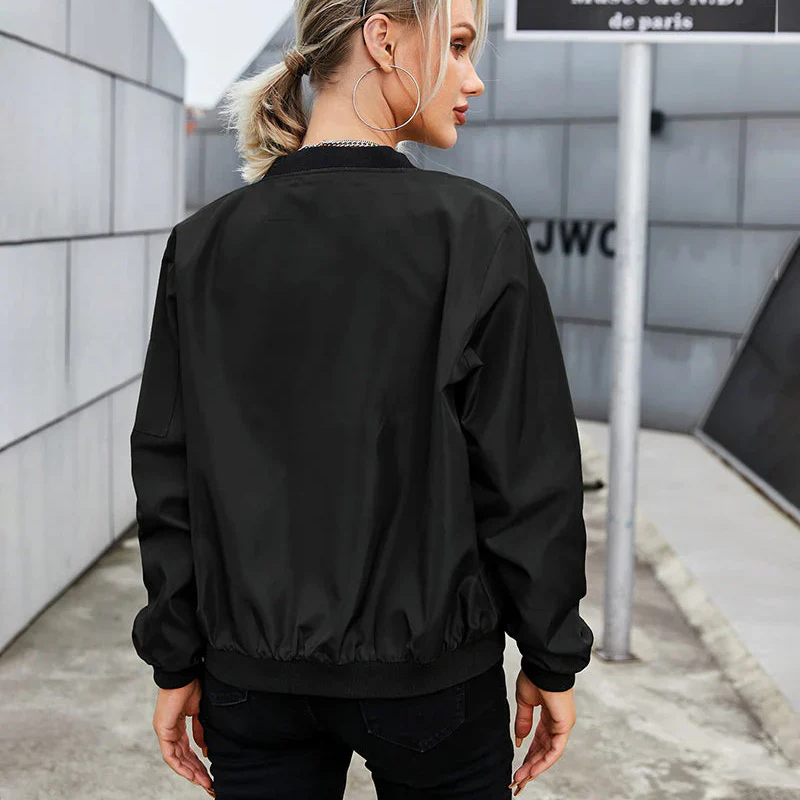 Women's Bomber Jacket | Slim Fit & Ribbed Trims