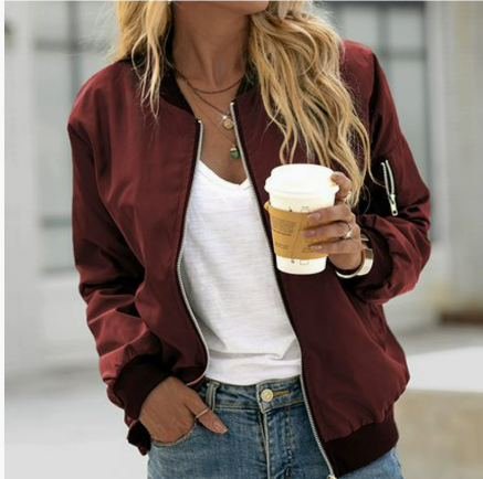 Women's Bomber Jacket | Slim Fit & Ribbed Trims