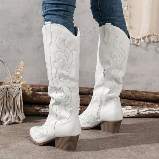 Women's Boots | Knee High & Embroidered Stitching