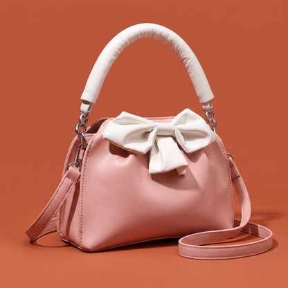 Women's Bow Handbag Crossbody Strap Padded Handle Chain