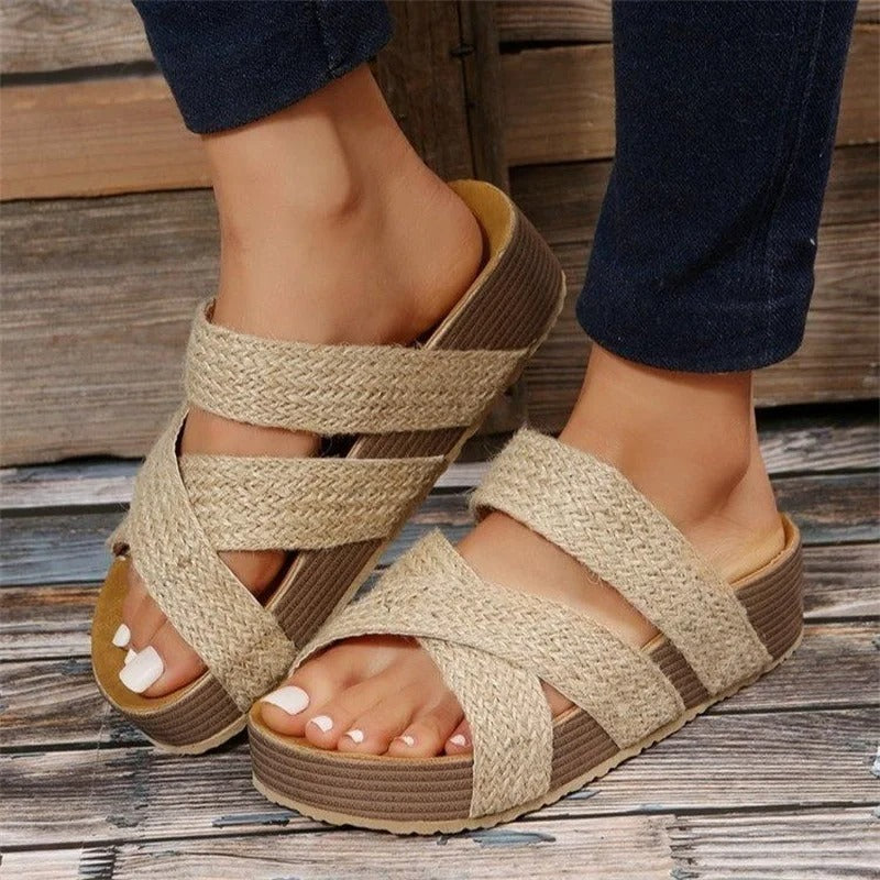 Chic Braided Platform Wedge Sandals for Every Occasion