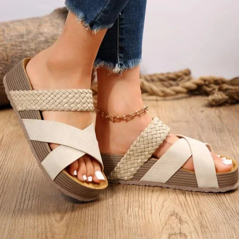 Chic Braided Platform Wedge Sandals for Every Occasion