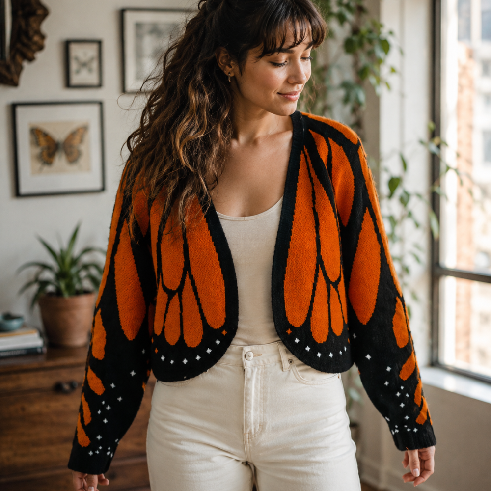 Women's Butterfly Cardigan | Statement Knit & Versatile Layering