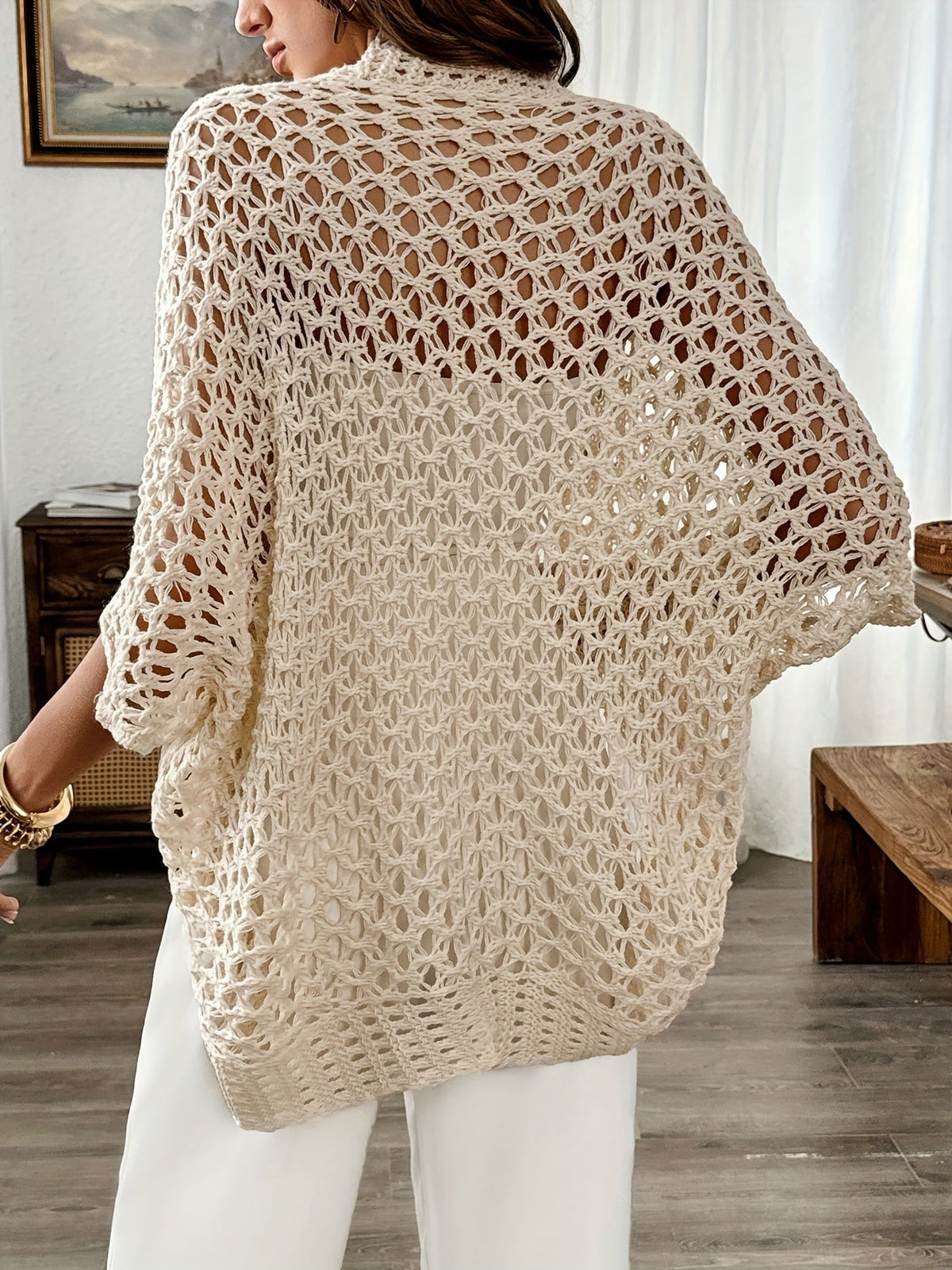 Women's Cardigan | Crochet Knit & Open Front