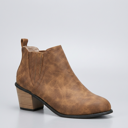 Women's Chelsea Boots Stacked Block Heel Western Style