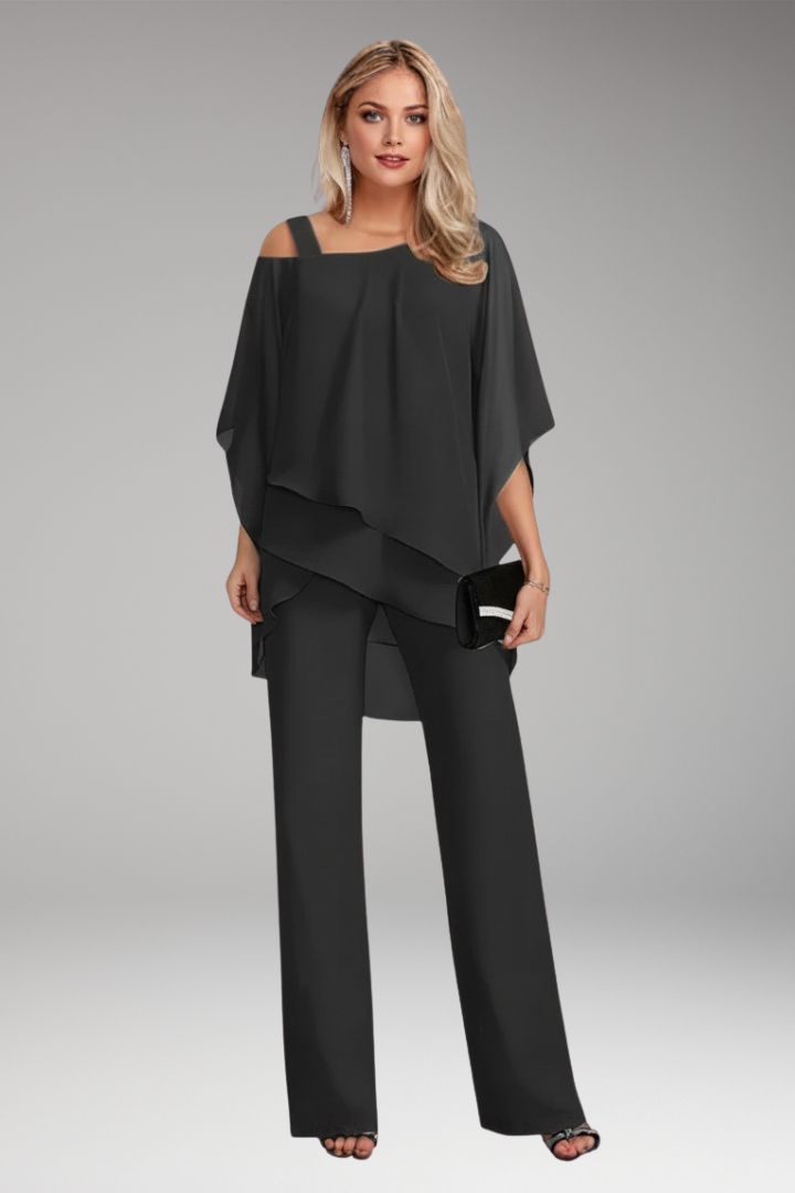 Women's Co Ord Set | Elegant Two-Piece with Wide-Leg Trousers
