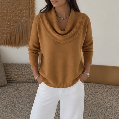 Women's Cowl Neck Sweater | Drapes & Flatters
