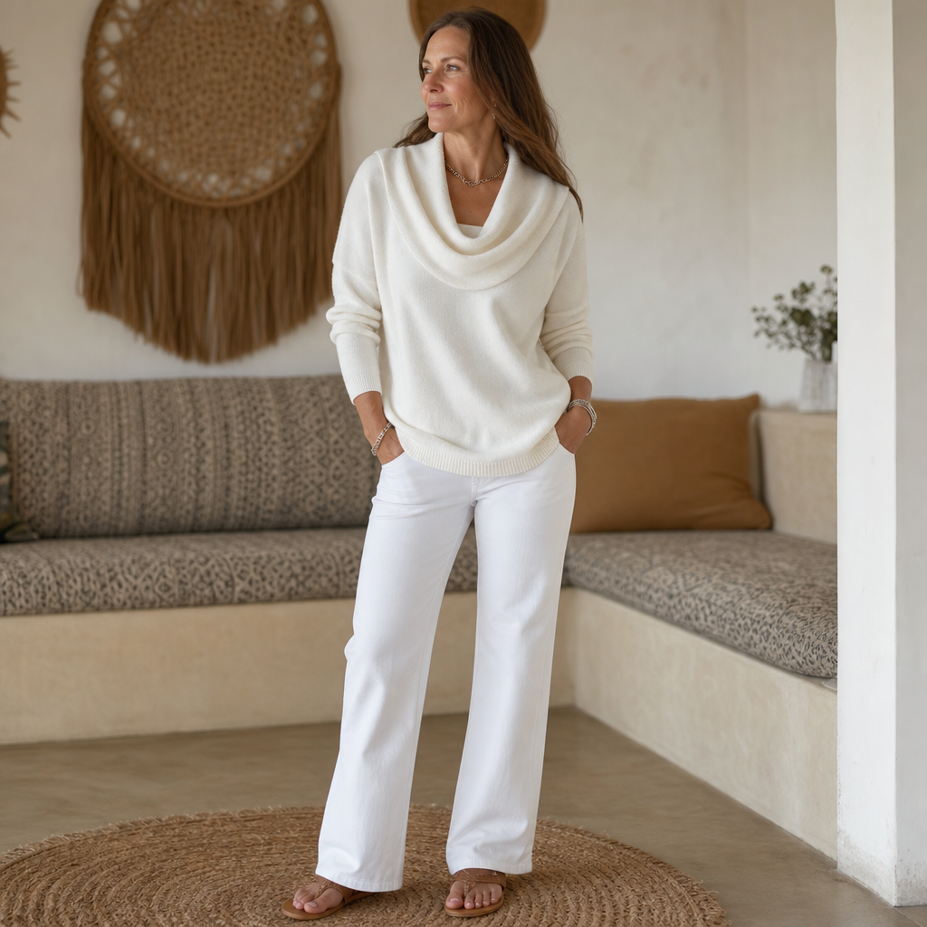 Women's Cowl Neck Sweater | Drapes & Flatters