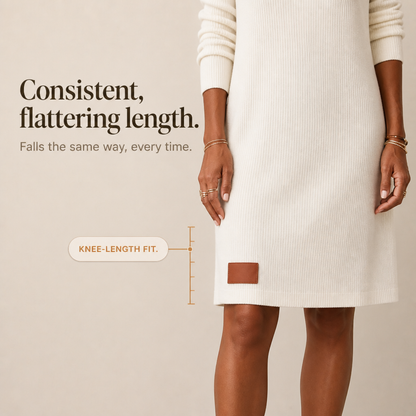 Women's Cowl-Neck Sweater Dress | Relaxed Fit & All-Day Shape