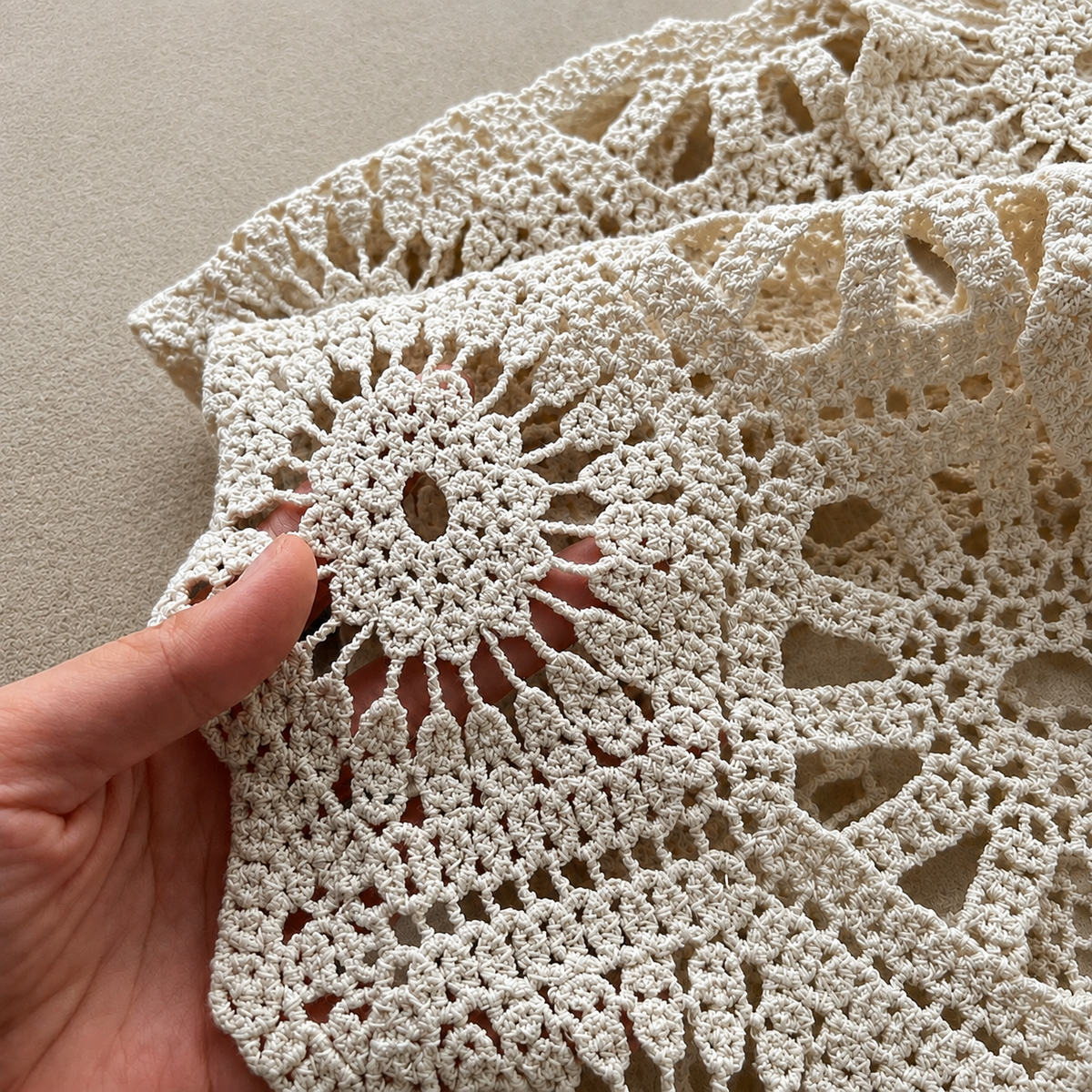 Women's Crochet Cardigan | Duster Length & Bell Sleeves