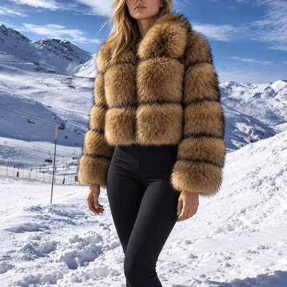 Women's Cropped Jacket | High Collar & Cosy Warmth