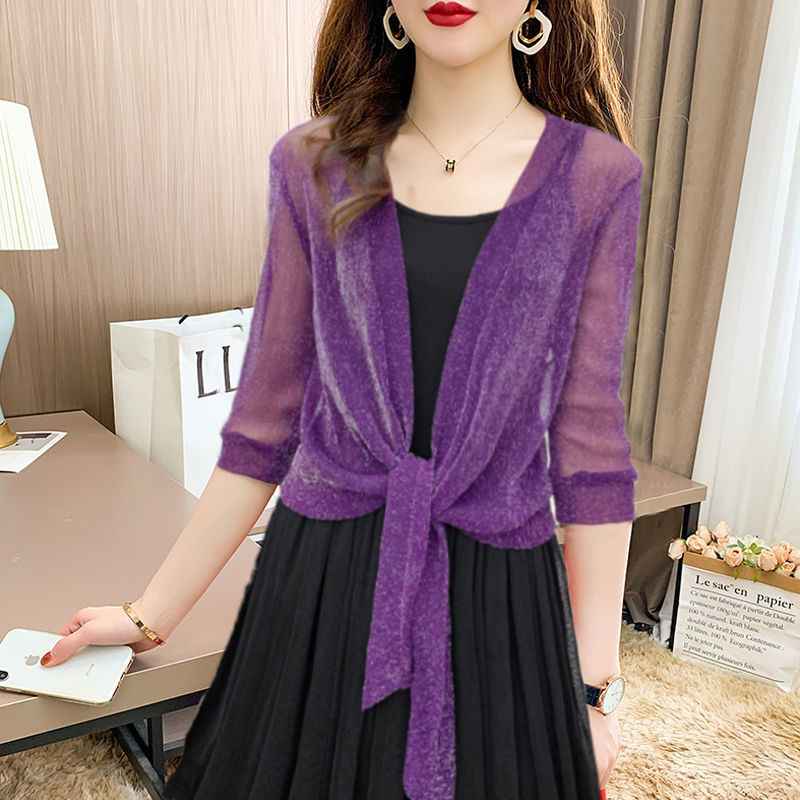 Women's Cropped Top | Sheer Tie-Front Bolero