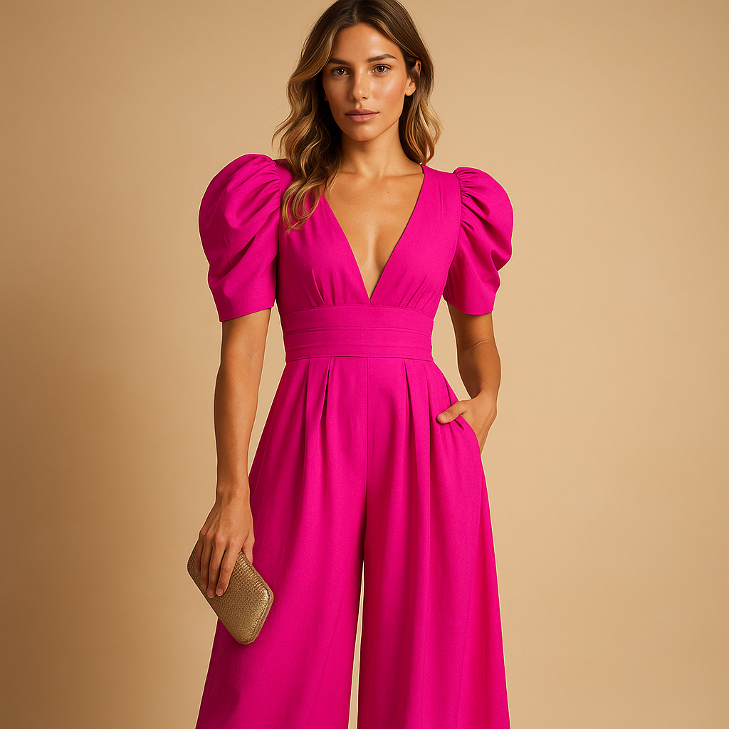 Women's Elegant Jumpsuit | Wide Leg & Tailored Waist Design