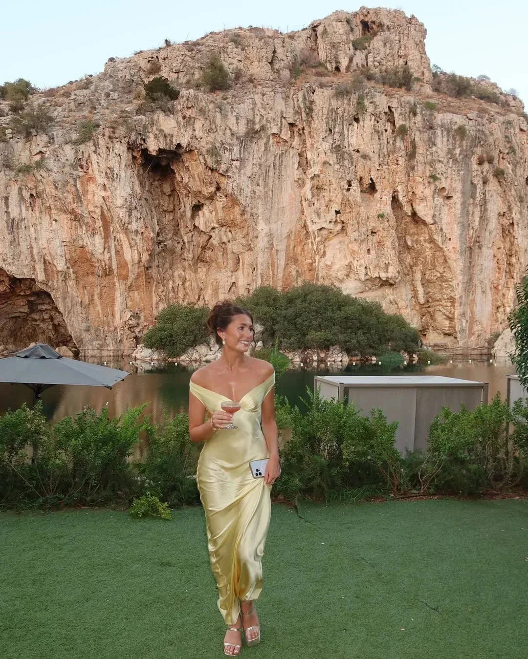 Women's Evening Dress | Off-Shoulder Satin Maxi & Flowing Formal Silhouette