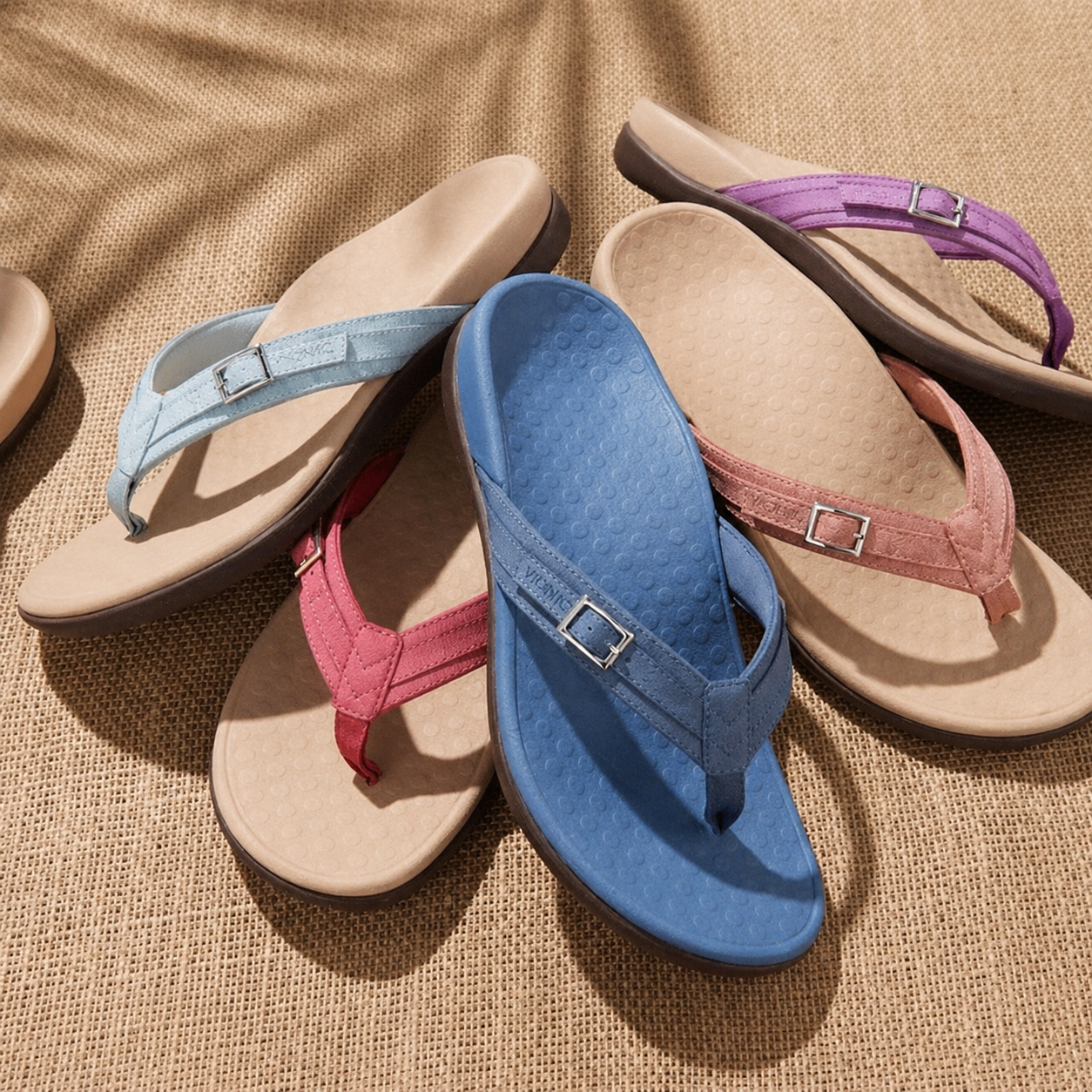 Women's Flip Flops | Orthopedic Arch Support & Buckle Strap