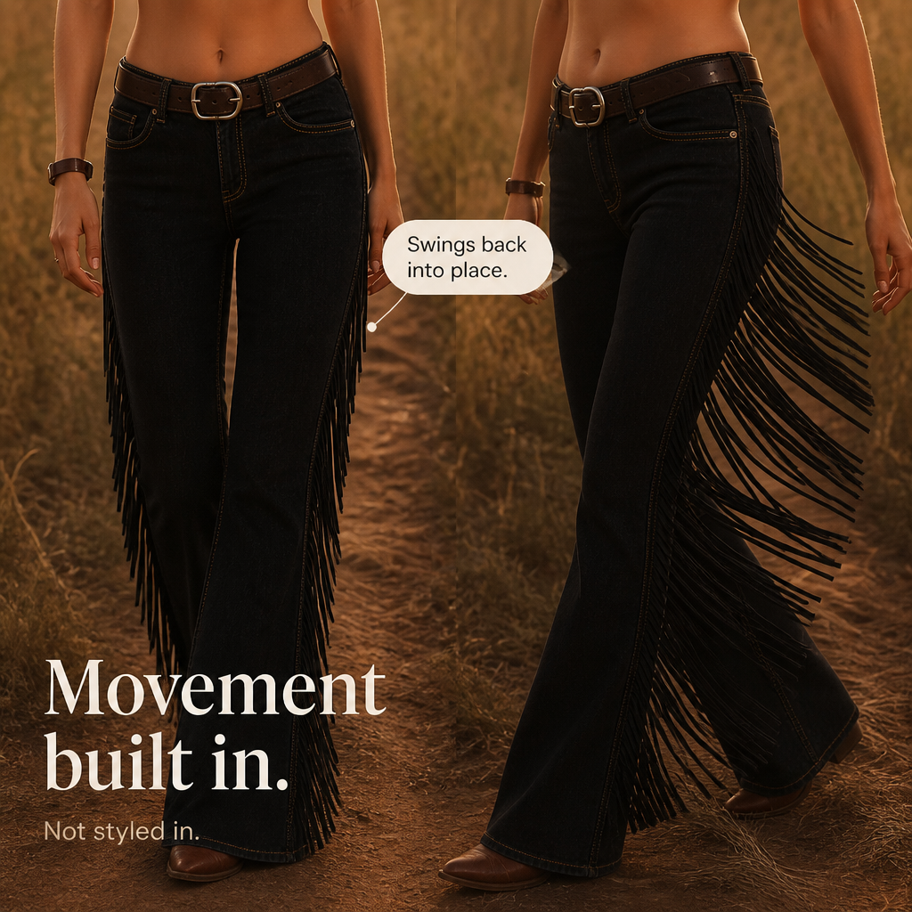 Women's Fringe Flare Jeans | Bell Bottom & Leg Lengthening