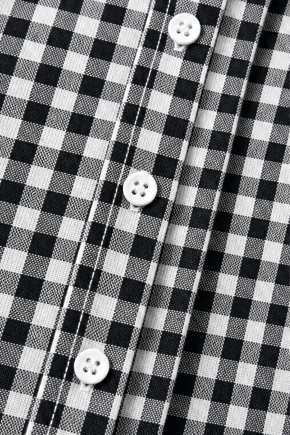 Women's Gingham Shirt | Curved Hem & Wrinkle-Resistant