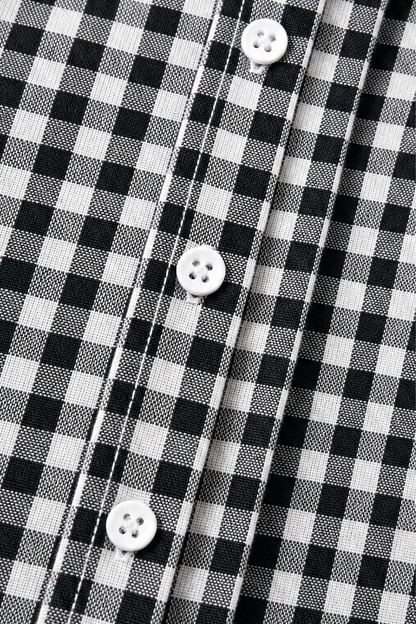Women's Gingham Shirt | Curved Hem & Wrinkle-Resistant